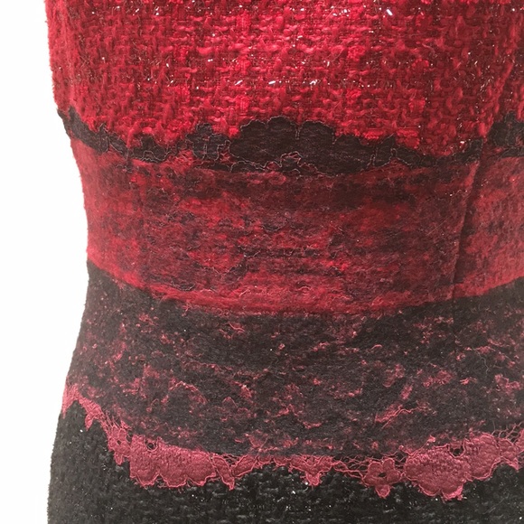 Host pick!🥰Like New❤️Talbot Runhof “Roxie” Tweed/Lace Dress 4 - Picture 5 of 8